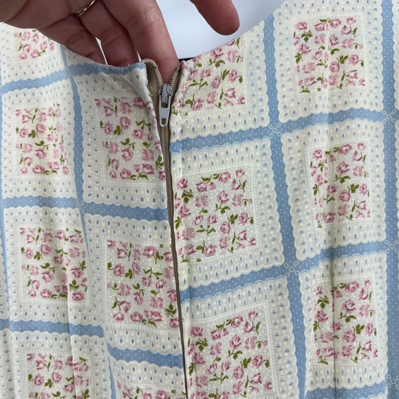 Vintage Western Fashions Prairie Calico Floral Square Dance Dress Layered 12 - Picture 12 of 13